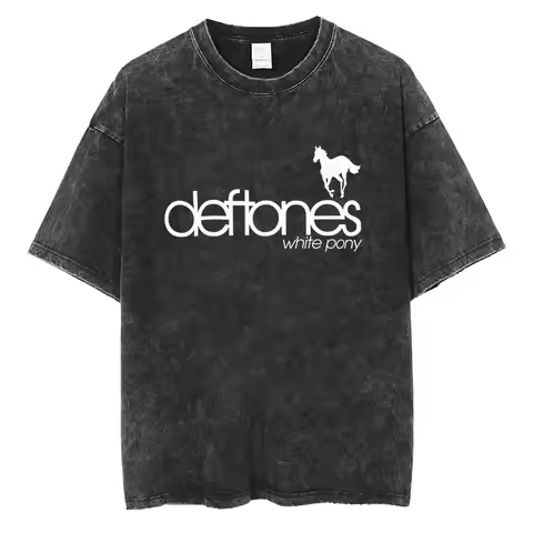 New Arrival Mens Clothes Tee Shirt Homme Graphic T-Shirts Men Tshirt for Men Ohms White Pony Deftone
