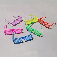 12pcs Colorful 80s & 90s Party Fashion Eyeglasses Frames - Plastic Lightweight Frameless Glasses, Su