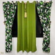 7Ft,3in1. 51in1 plain & printed curtain 60x85inches(150x215cm)8 rings curtain