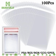 HUAYUEJI 100 Sheets PSA BGS Slab Sleeve, Waterproof Transparent PSA BGS Card Brick Film,  Durable St