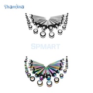 [Shamjina] 36 Pieces Stainless Steel Ear  Taper Kit With Ear Plugs -rings 14G-00G Stretching