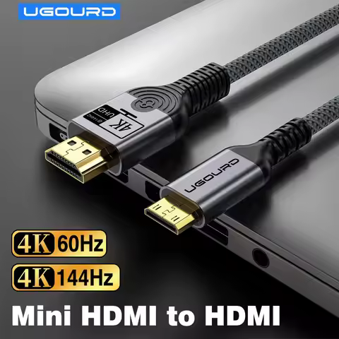 UGOURD 4K 144Hz HDMI to Mini HDMI Cable Bi-Directional Micro/Mini HDMI to HDMI Cable 4K@60Hz for Ras