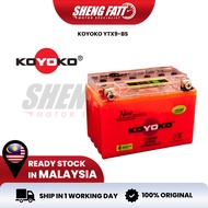 KOYOKO YTX9-BS Battery Motorbike Battery Nanogel Battery koyoko Sirim Approve Shengfatt Honda CBR Ya