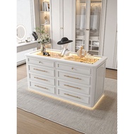 2025 New Style French Cloakroom Middle Island Cabinet High-End Clothing Store Middle Island Cabinet 