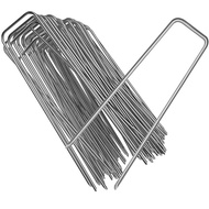100Pc U Pin Galvanized ground nails Gardening U nails Artificial turf U ground nails Weed Nail Groun