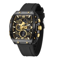 SMAEL | SMAEL 8109 New Mens Square Dual Display Sport Watch - 50M Waterproof Luminous Alarm Chrono D
