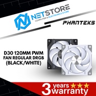 PHANTEKS D30 120mm PWM FAN REGULAR DRGB (BLACK / WHITE)