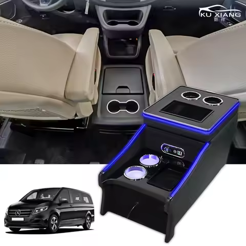 For Mercedes Benz Vito Center Console Box Side Light Wireless Charging Dedicated for Benz Vito Armre