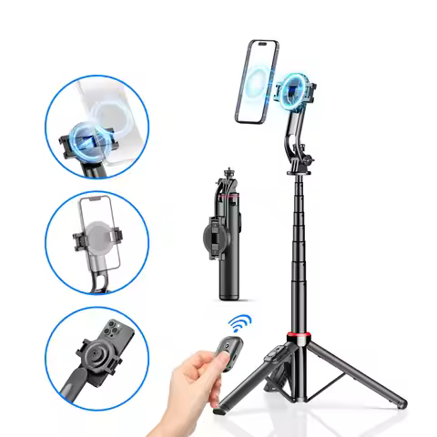 C20 Magnetic Selfie Stick Tripod Wireless Bluetooth Remote Travel Stand Phone Clamp for Iphone Andro