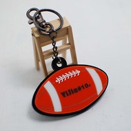 橄欖球/美式足球鑰匙圈訂製/刻名字[校名]+背號/紀念日/畢業禮物