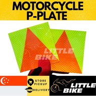SG Seller 🇸🇬 P plate probation plate 2b motorcycle motorbike reflective sticker pplate