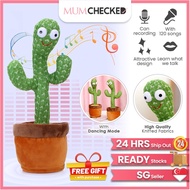 Dancing Cactus | Electric Talking Cactus Plush Toy | Dancing &amp; Singing | Illuminated Record | Funny Early Education Toys | Mumchecked