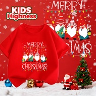 (24 Hours Delivery) kids Highness Christmas Festival Red shirt Round Neck t-shirt T96