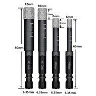 MATA Drill Bit Drill Diamond Hexagonal 6 - 12 mm HSS Drill Bit Diamond Hole