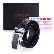 Small black crocodile pattern men's belt HF4114