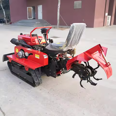 35hp/40hp/50hp Multifunctional Farm Tractors Diesel Tracked Dual-Purpose Rotary Tiller for Water Lan