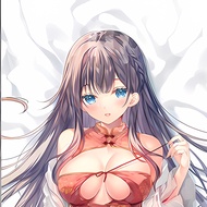 9nine Black-Haired Girl Cheongsam Anime Pillow Cover - Double-Sided, Removable & Washable Decor Merc