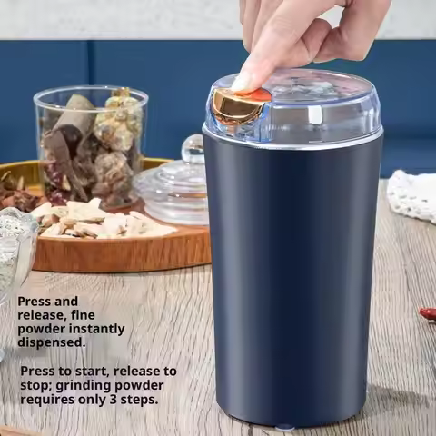 500ml Portable Coffee And Food Grinder 8-Blade Multi-Purpose Fine Crusher Ideal for Pepper Spices - 