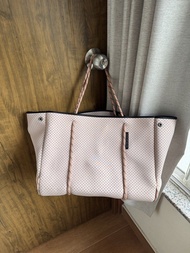 STATE OF ESCAPE Pink Perforated Neoprene Tote Bag