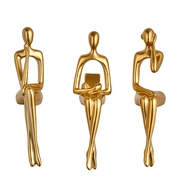 Gold Centerpiece Table Decorations Home Office Living Room Shelf Accents Bookshelf Desk Figurines