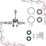 Crankshaft Crank Bearing Oil Seal & 37mm Piston Ring Kit Fit for MS170 MS 170 017 Chainsaw Engine Mo