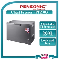 Pensonic Chest Freezer 299L PFZ-303 Peti Sejuk Beku