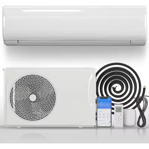 BTU Mini Split Air Conditioner with 2 Ton Pre-Charged Heat Pump,220-230V 21 SEER2 Ductless AC with I