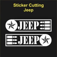 Jeep sticker, star jeep sticker, jeep cutting sticker 58x15