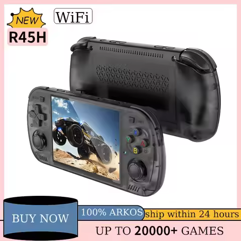 R45H Retro Handheld Game Console Open-Source 480*272 4.3 Inch IPS Screen RK3128 20+ Emulators Pocket