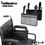 FUTURE Wheelchair Side Bag Universal Reflective Strip Multi-pocketed Armrest Pouch