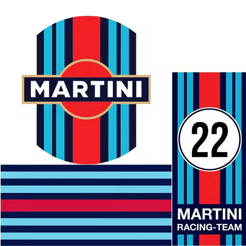 Cool MARTINI Racing Stickers Suitable for Car Bumper Window Motorcycle Personalized PVC Decals
