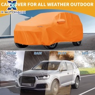 X AUTOHAUX Car Cover Waterproof All Weather Automotive Outdoor Anti-UV Full Exterior Cover for Volvo