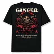 Hot Fashion Baju Zodiac Cancer T-shirt Men And Women Cotton Combed S-5XL