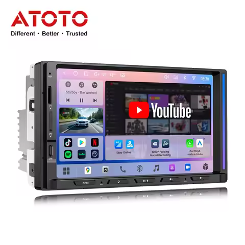 ATOTO 7 inch Android Double 2 Din Smart Car Systems Stereo Screen with Recording Dash Camera 2Din Ca