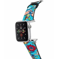 迪士尼100週年史迪仔十字壓紋牛皮Apple Watch真皮皮革錶帶 5551
