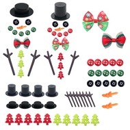 30/s 60/s 90pcs Multiple Christmas Party Decorations, DIY Snowmen, Christmas Trees, Thanksgiving Gif