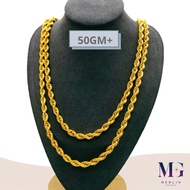 Merlin Goldsmith 22K 916 Gold Hollow Rope Chain (HRC-50GM+)