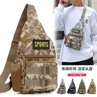 Penyamaran beg dada lelaki kasual pelbagai fungsi beg silang badan jenama bergaya beg kecil beg mess