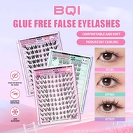 【No Need Glue】BQI 10-12mm C Curl Nine-tailed Rabbit False Eyelashes With Glue Self-Adhesive Lashes