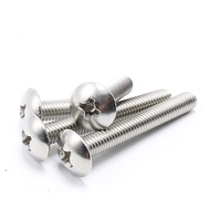 Factory Price 304 Stainless Steel Large Flat Head Machine Wire ScrewsTM Umbrella Head Screws Phillip