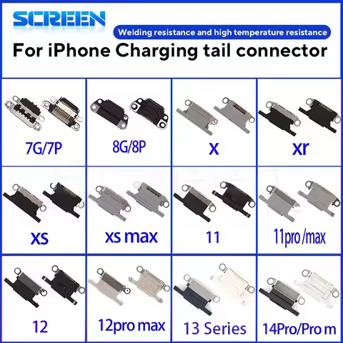 Mini USB Jack Charging Port Charger Dock Connector Flex For iPhone 7 X XS 11 Pro 11Pro max 12 13 min