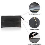CLUTCH BAG ARROW BLACK & BROWN
