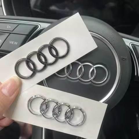 Metal Car Steering Wheel Emblem Replaced Sticker for Audi A6L A3 A4L A5 A6 A7 A8L A1 Q6 Q7 Q8 TT S5 