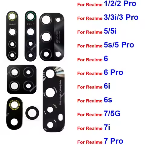 Rear Camera Glass Lens For Realme 1 2 3 3i 5S 5 5i 5s 6 6i 6s 7 7i Pro 5G Global Back Main Camera Gl