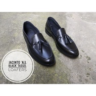 Jacinto All Black Tassel Loafers