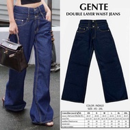 GENTE-Double Layer Waist Jeans (กางเกงยีนส์เอวต่ำใต้สะดือ)
