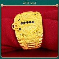 ASIX Gold Sempoa Ring Katak Saiz Katak Boleh Laras EMAS 916 金蟾聚财戒指