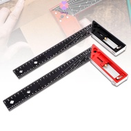 LONNG Measuring Ruler, Universal Combination Angle 45/90 Gauge Right Angle Ruler, Multi-Angle Alumin