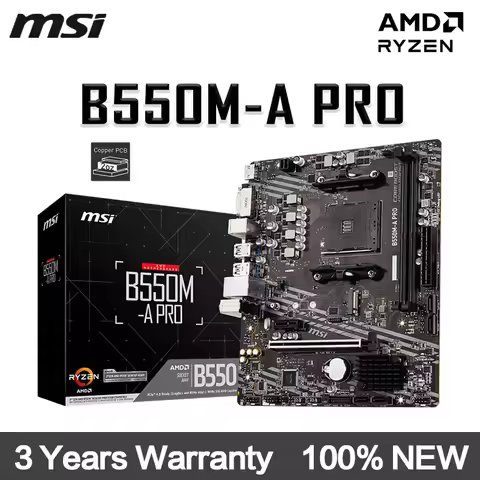 MSI New AMD B550M-A PRO Motherboard Support 3rd Gen AMD Ryzen Desktop Processors and AMD Ryzen 4000 