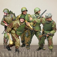 135 Scale Die-cast Resin Figure Soldier Model Soviet Elite Commando Soldier 5-person Group Unpainted Free Shipping